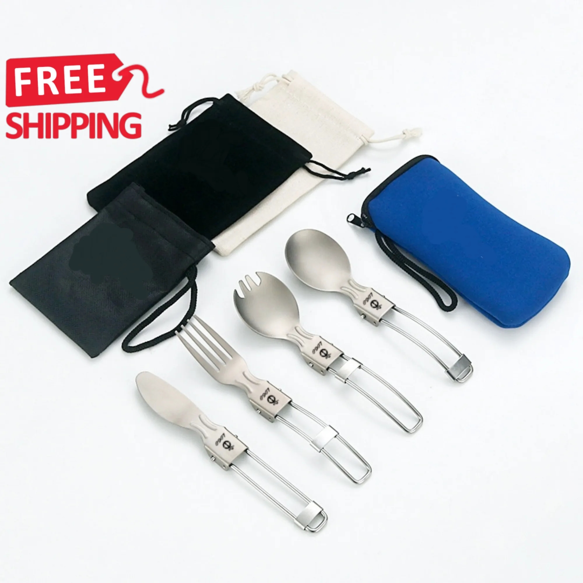 Titanium Stainless Camping Cutlery Set 19