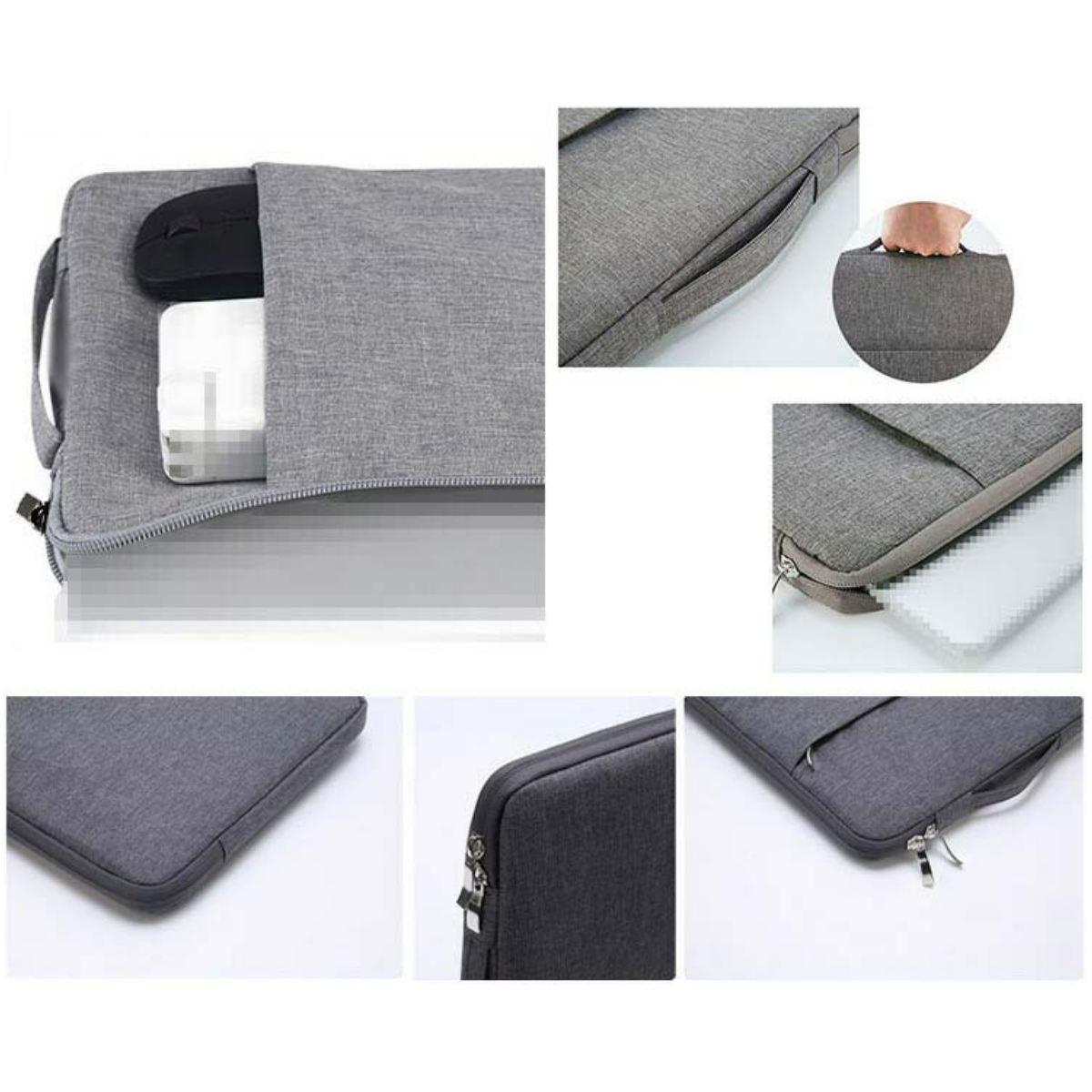 15.6 Inch Laptop Tablet Sleeve with Zipper Closure 5