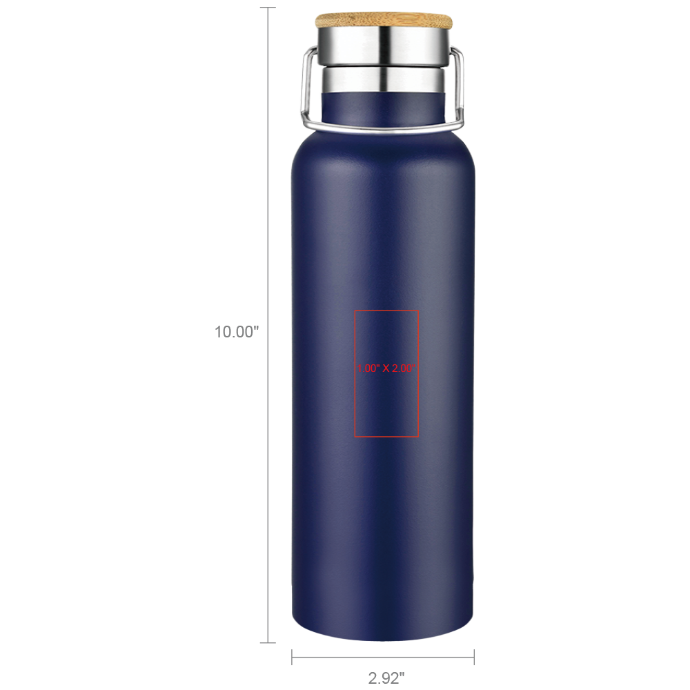 Smith 20oz Stainless Steel Bamboo Cap Water Bottle