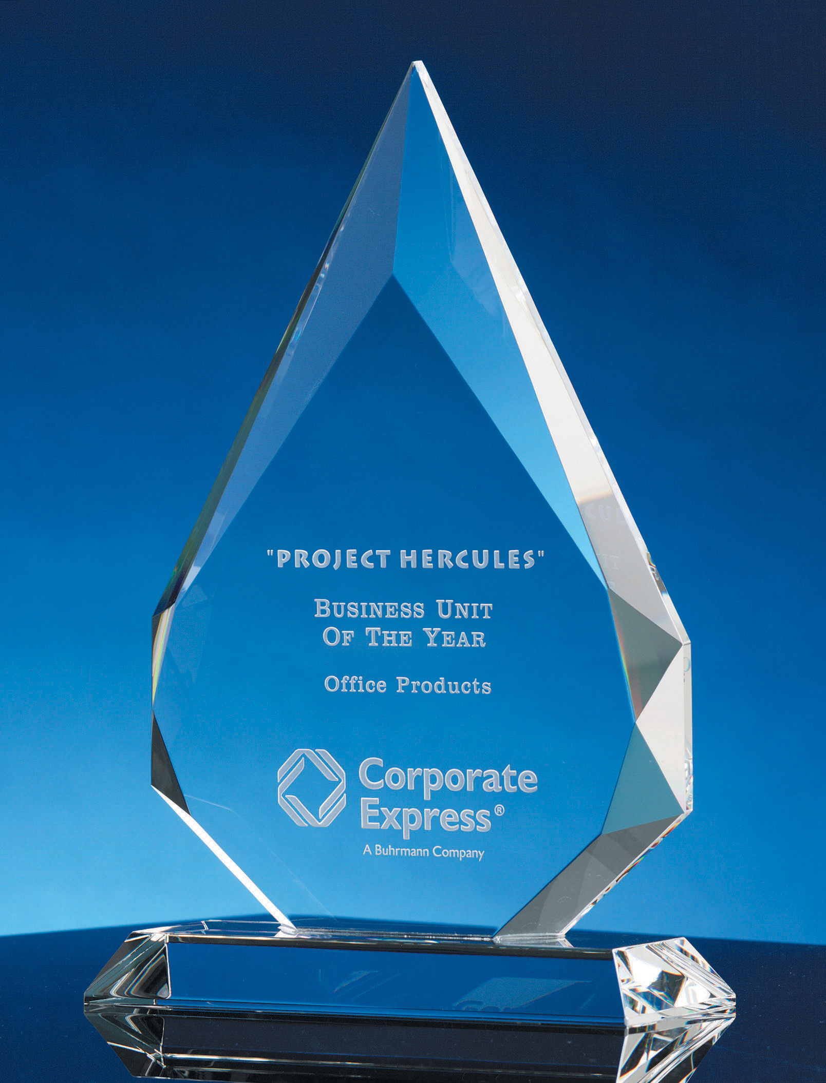 Crystal Beveled Diamond Award (5"x9") 1