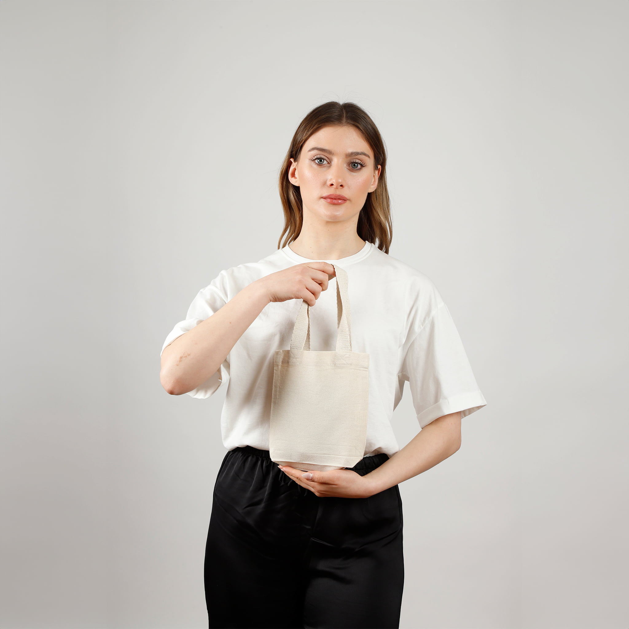 8" Mini Canvas Tote Bag 8