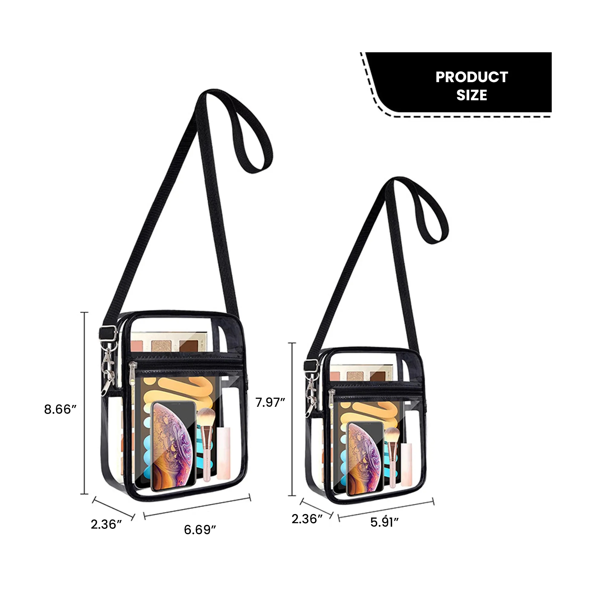 Small Transparent PVC Crossbody Bag 5