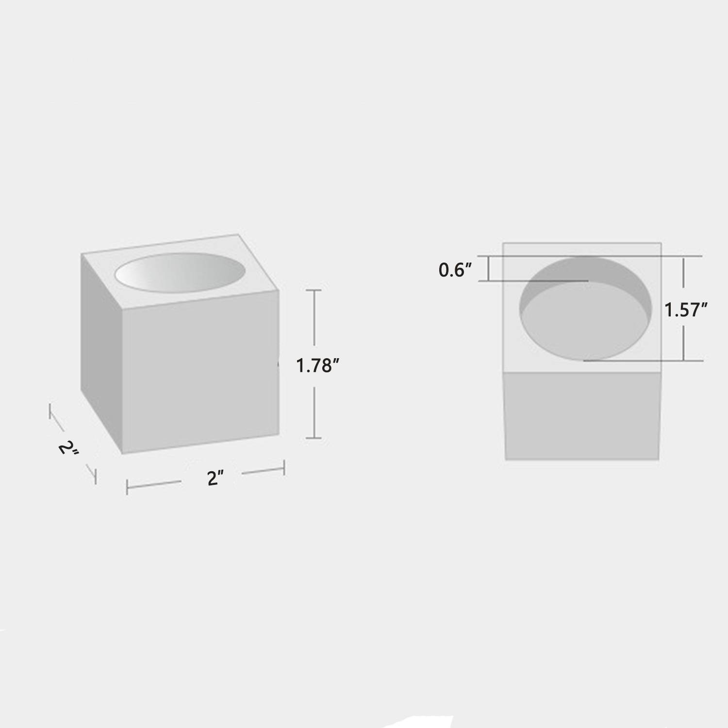 Beechwood Cube Candle Holder 2