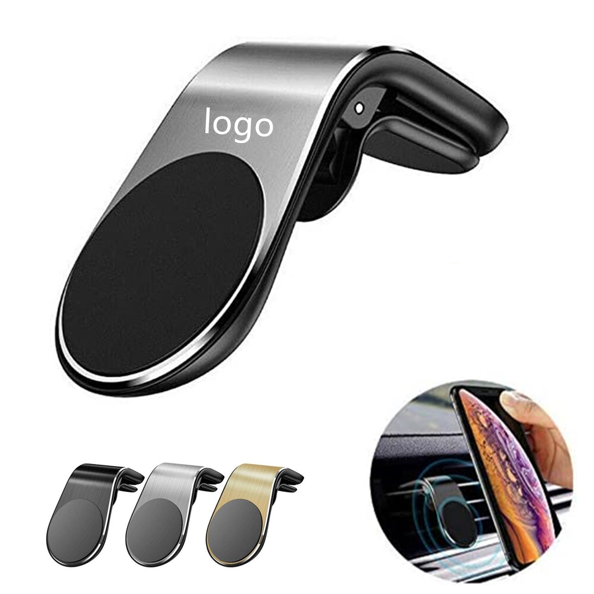 Car Air Vent L Shape Magnetic Phone Holder 1