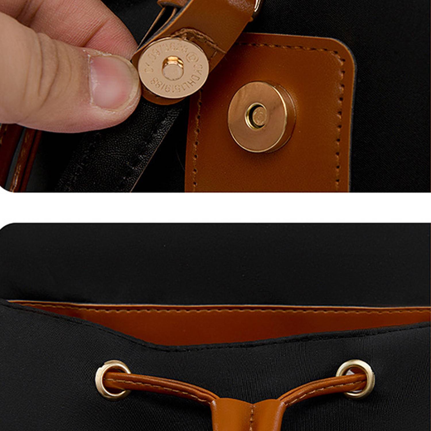 PU Leather casual and large-capacity backpack 6