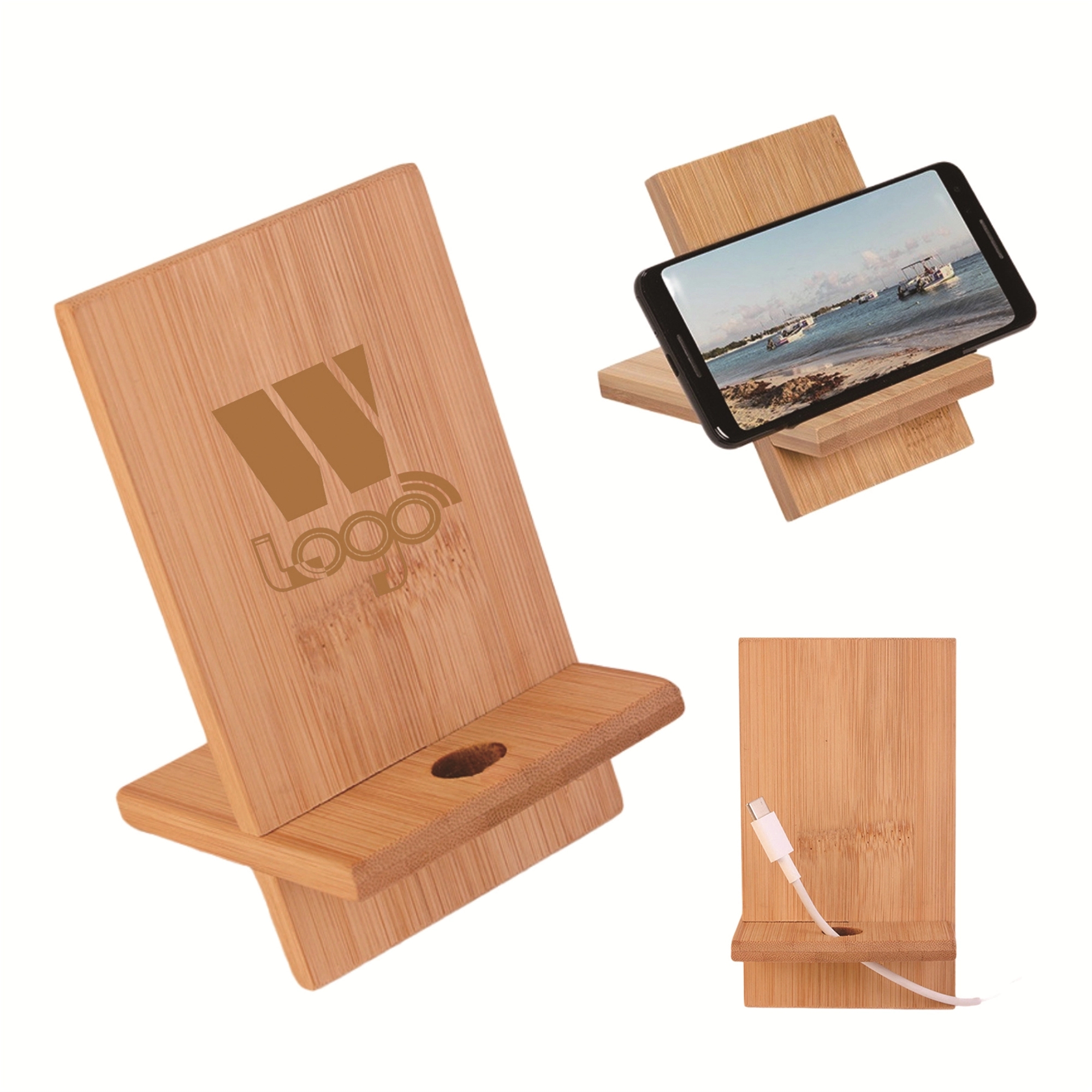 Bamboo Wood Phone Stand