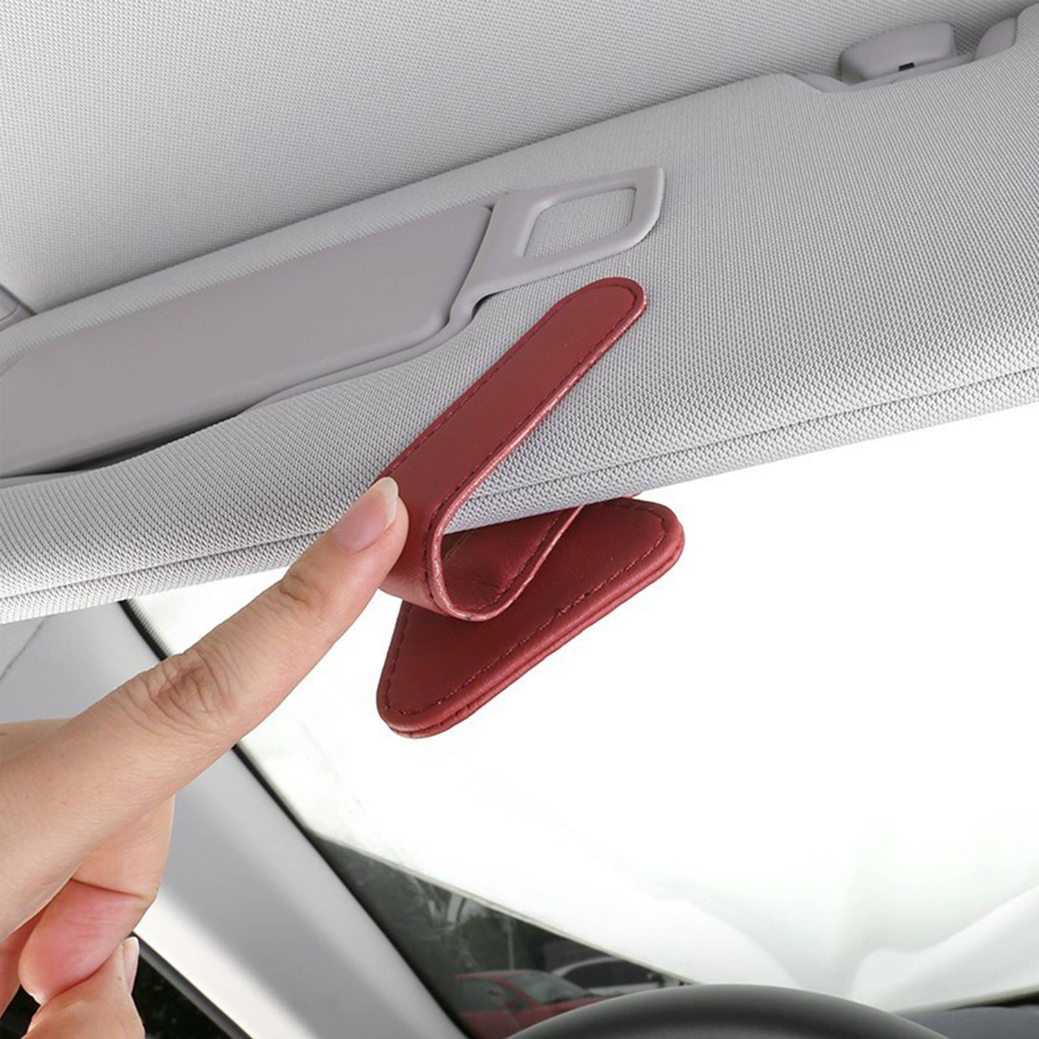 Car Sunshade Sunglasses Holder Card Clip 3
