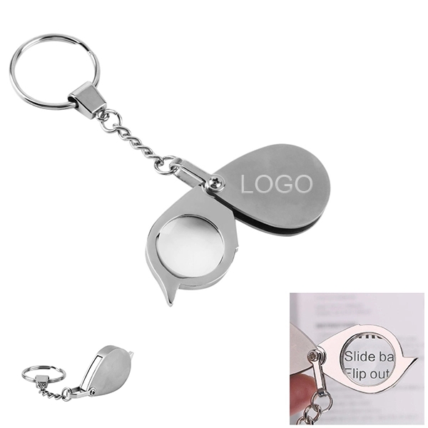 10X Portable Folding Magnifier Key Chain