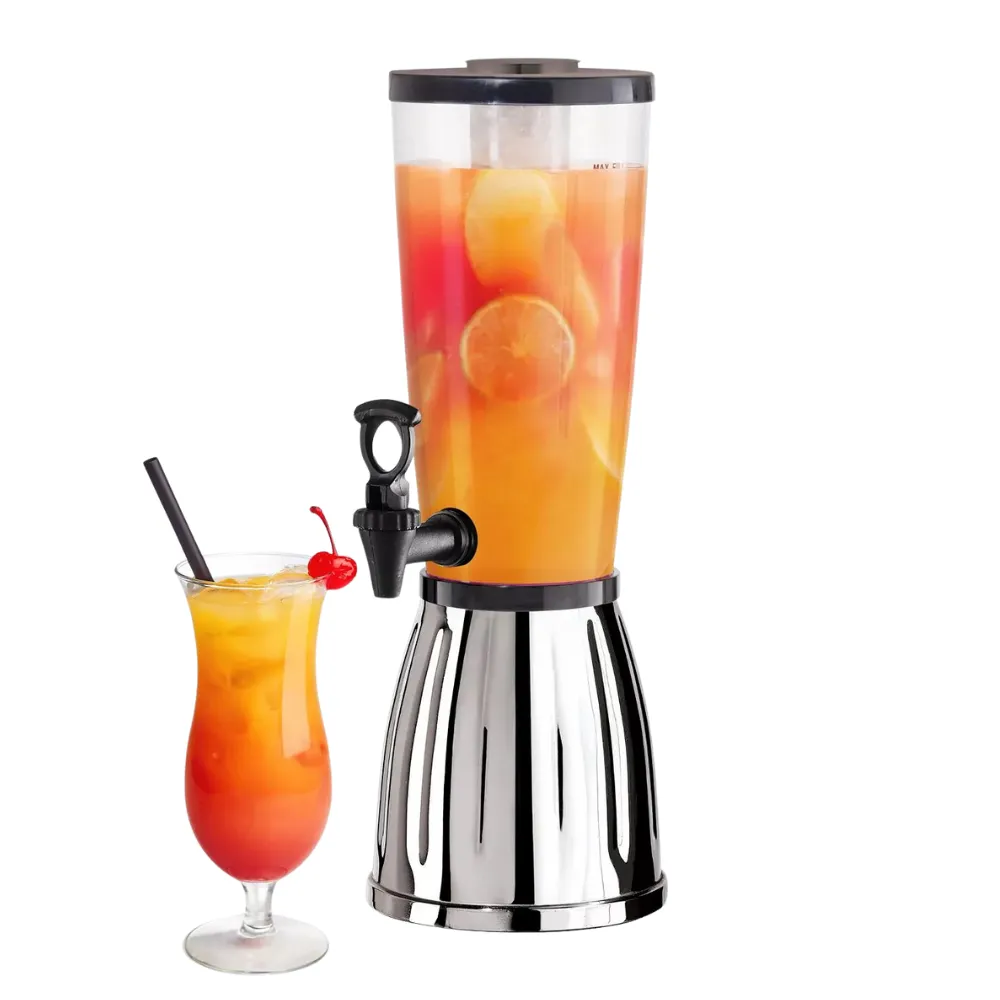 2.8L Beverage Dispenser with Spigot & Ice Tube 6