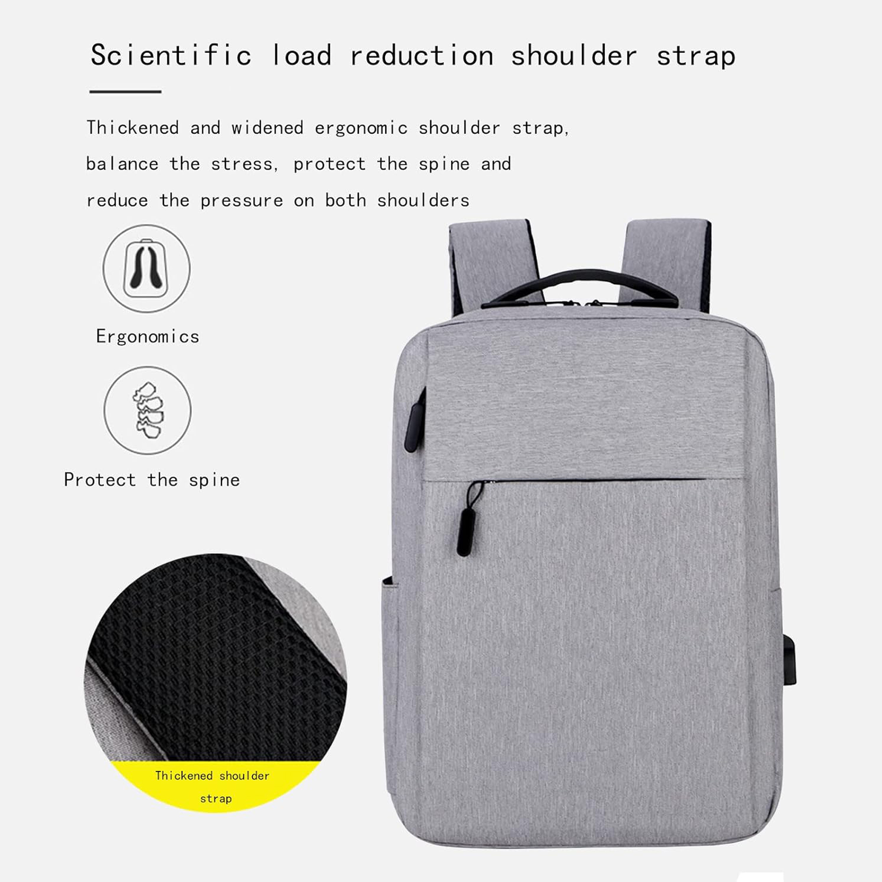 15.6" Waterproof Travel Laptop Backpack for Men 4