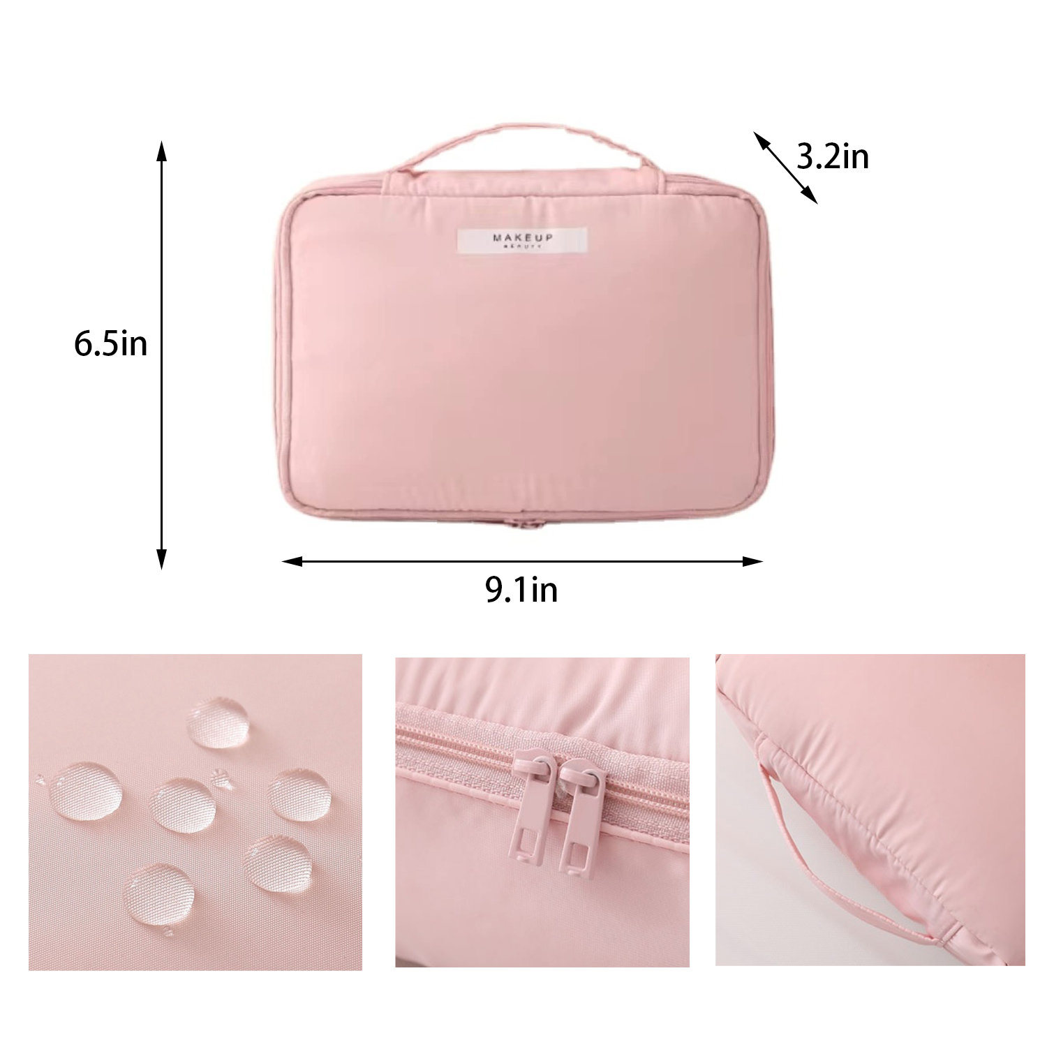 Waterproof Makeup Bag Travel Vanity w/ Handle 1