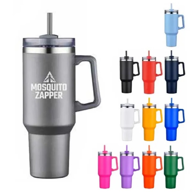 40 oz SipTek Vacuum Mug with Straw 1C 2