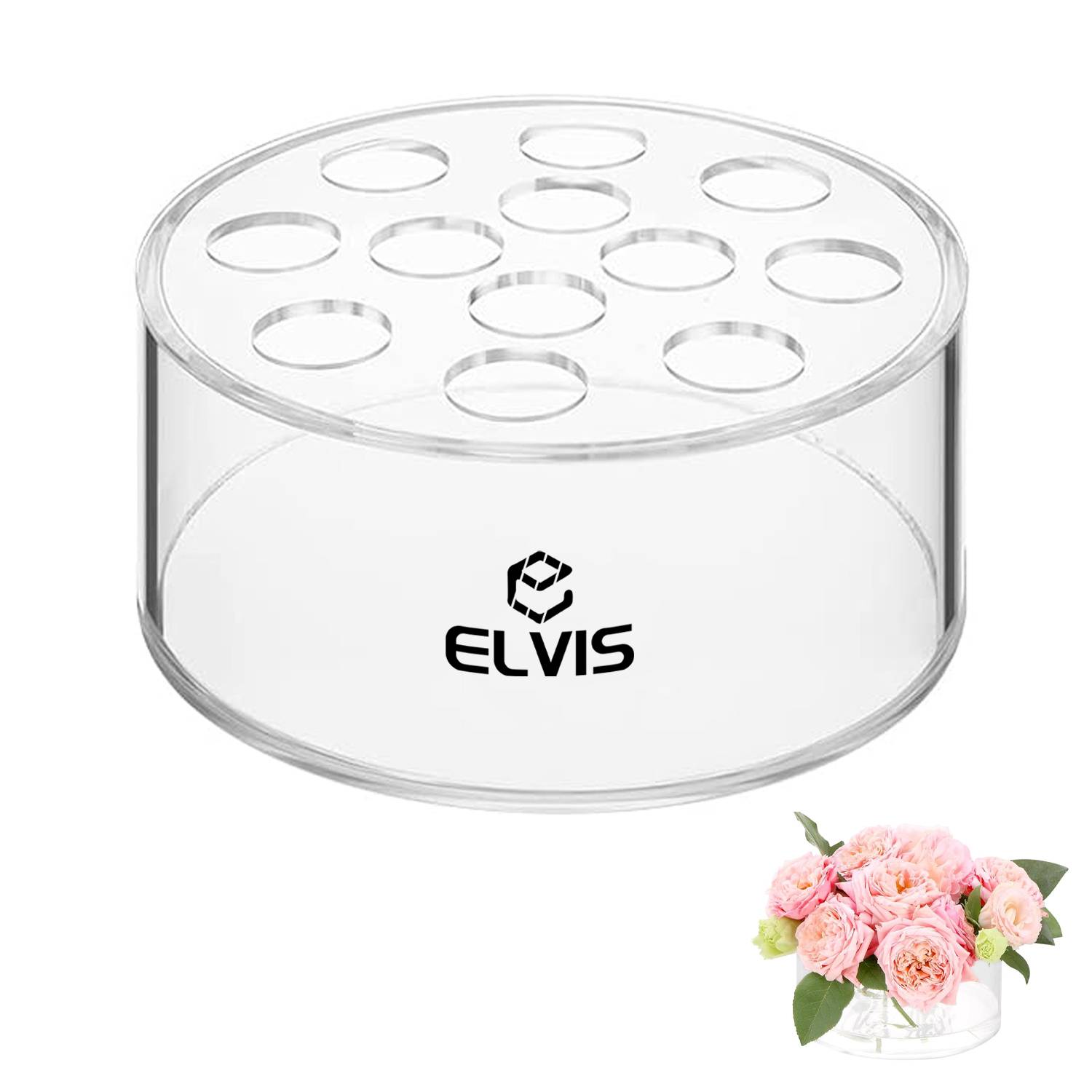 Acrylic Transparent Round Flower Vase 2
