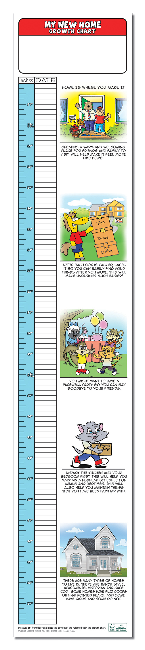 GROWTH CHART - My New Home Children's Growth Chart 3