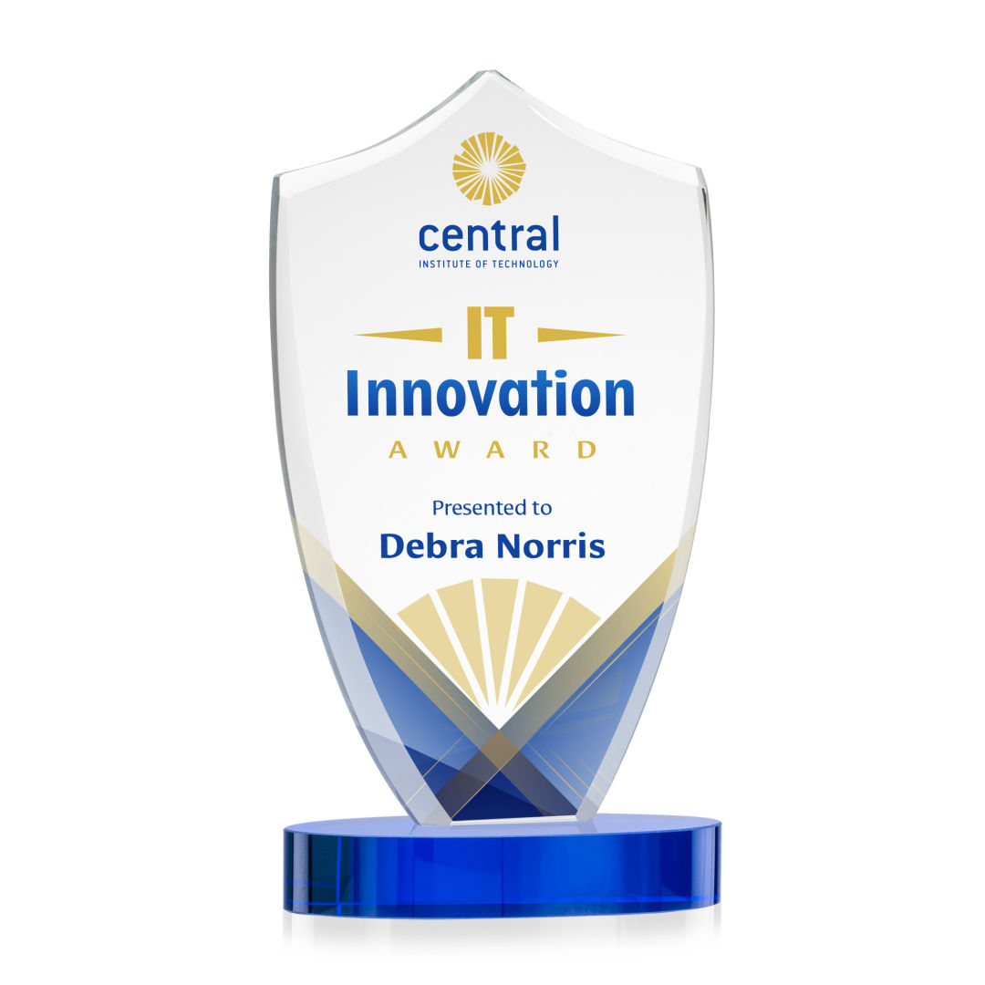 Skylark Shield VividPrint™ Award - Blue 3