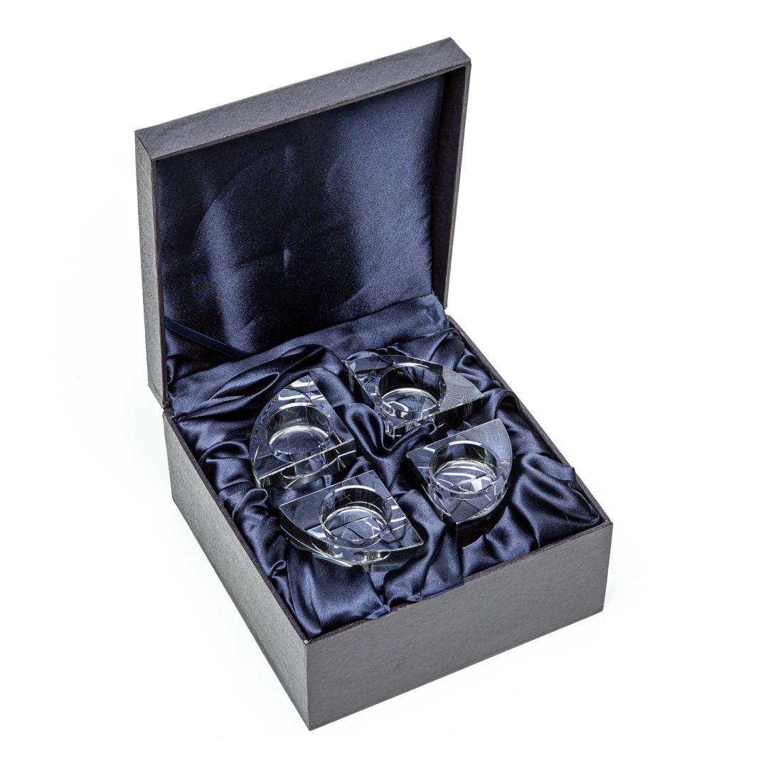 Saks Candleholders - Optical Set of 4 2