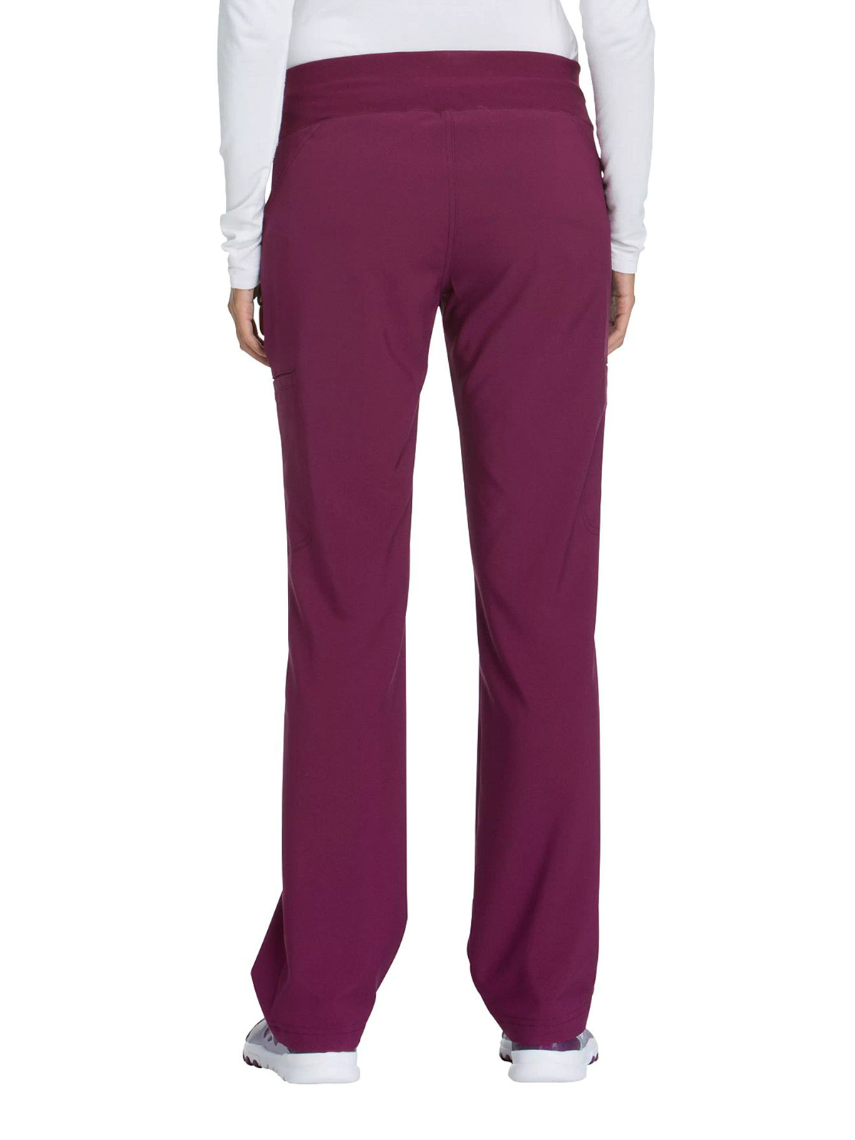 Cherokee - iFlex - Mid Rise Straight Leg Comfort Knit Waistband Pull-on Pant 30