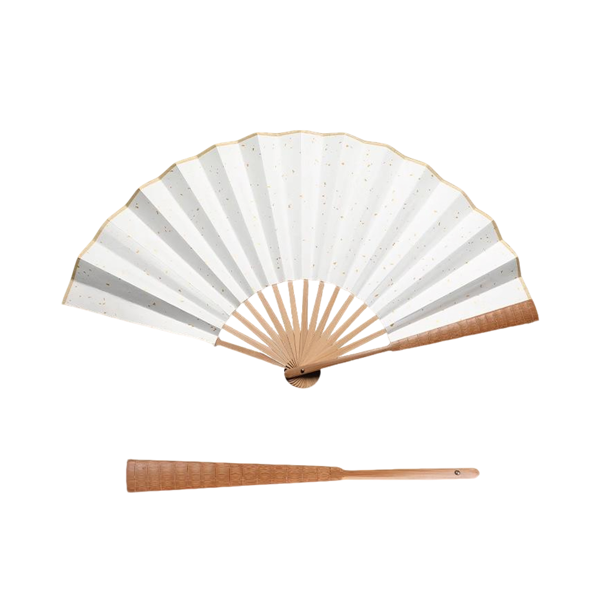 Folding Fabric Hand Fan With Bamboo Rib 2