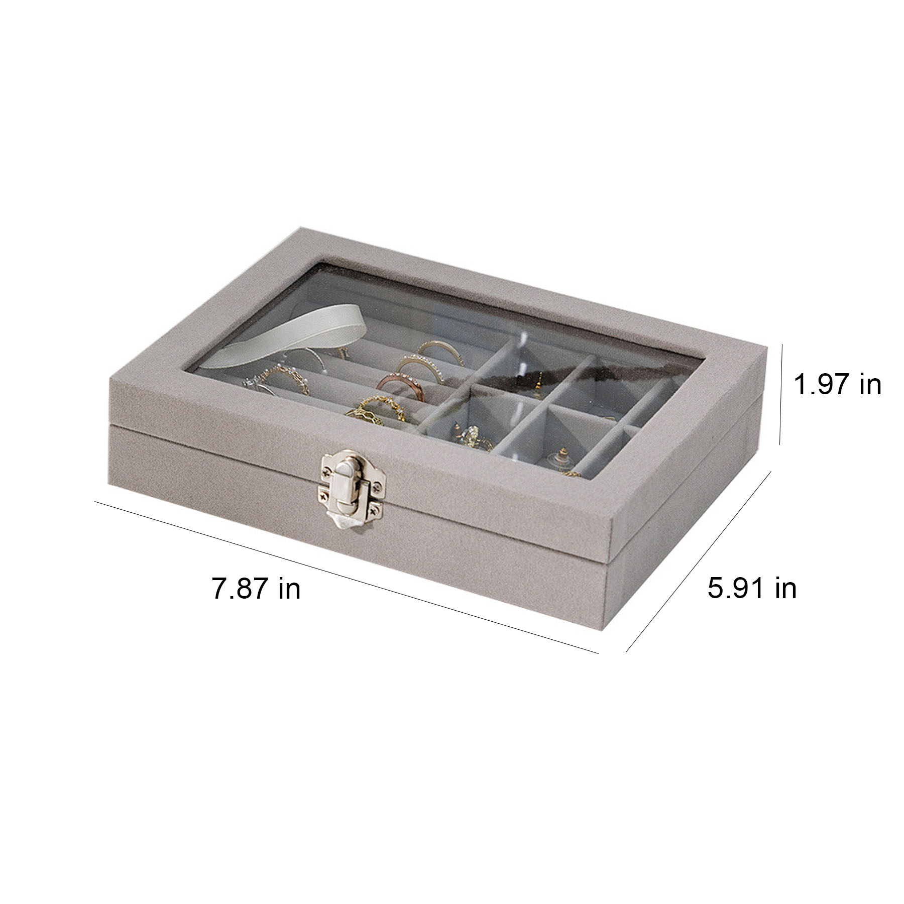 Large Capacity Single-Layer Jewelry Storage Box 7