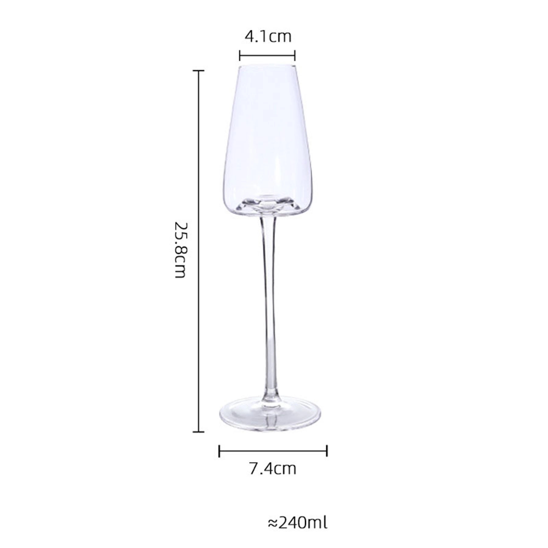 8 oz Party Crystal Champagne Glasses 7