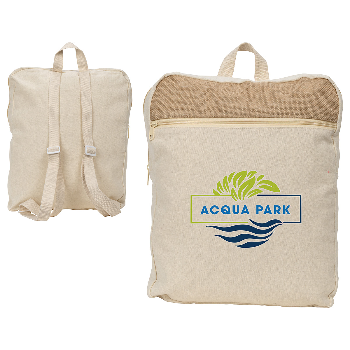 Savanna Jute & Recycled Cotton Backpack 1