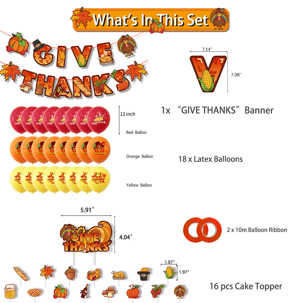 Thanksgiving Theme Party Decoration Balloon Set 2