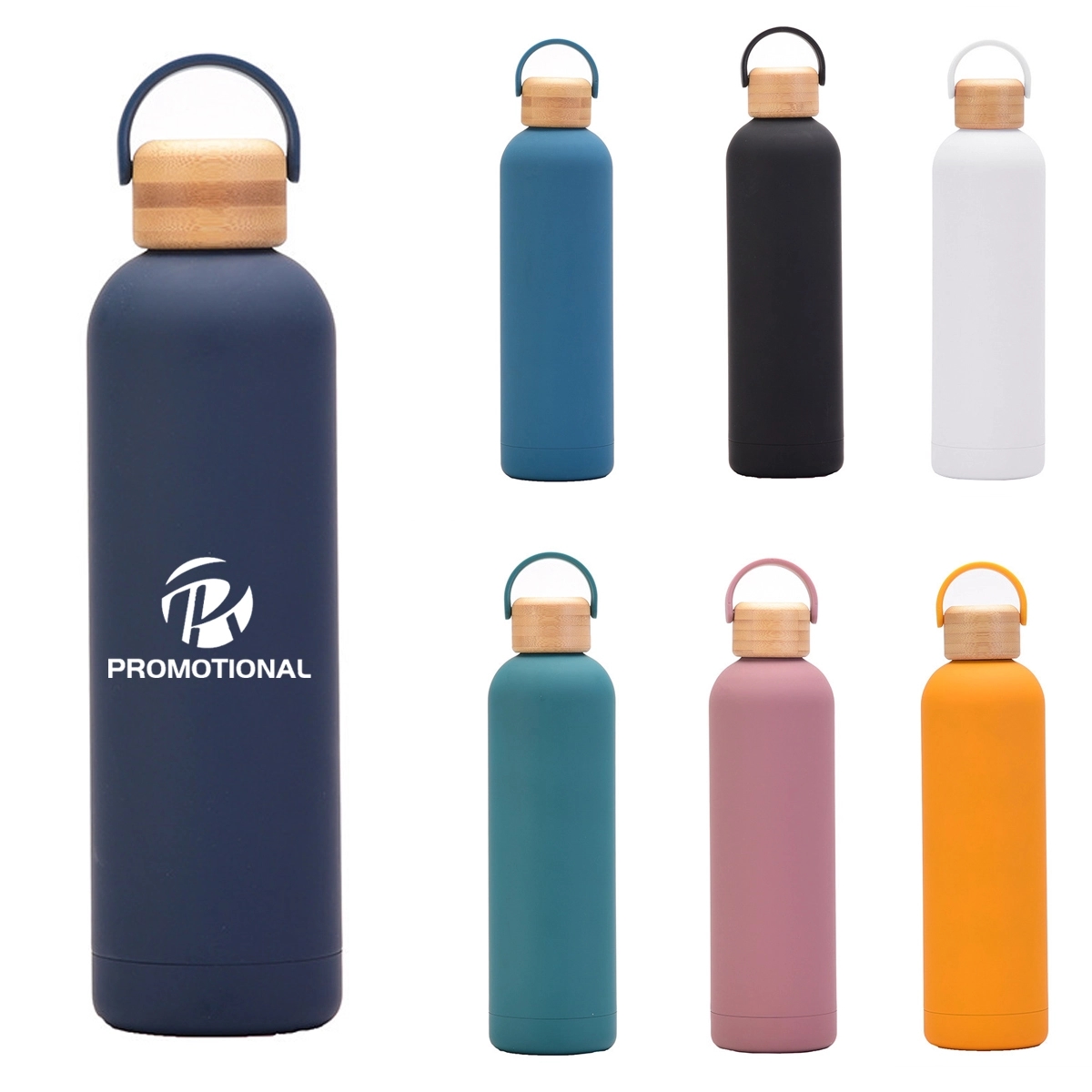 1L Insulated Water Bottle With Bamboo Lid 5