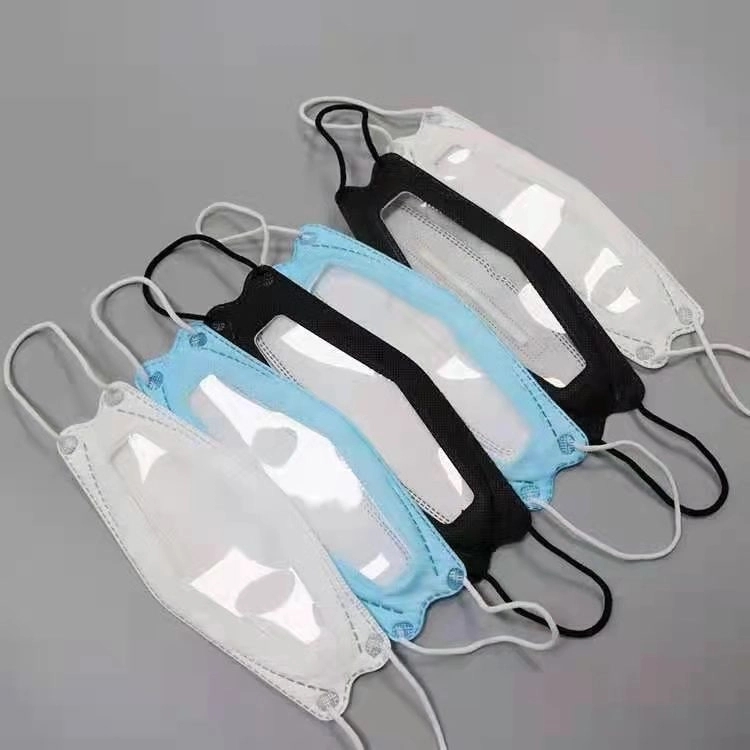 Disposable Non-woven Transparent PVC Curtain KF94 Mask 2