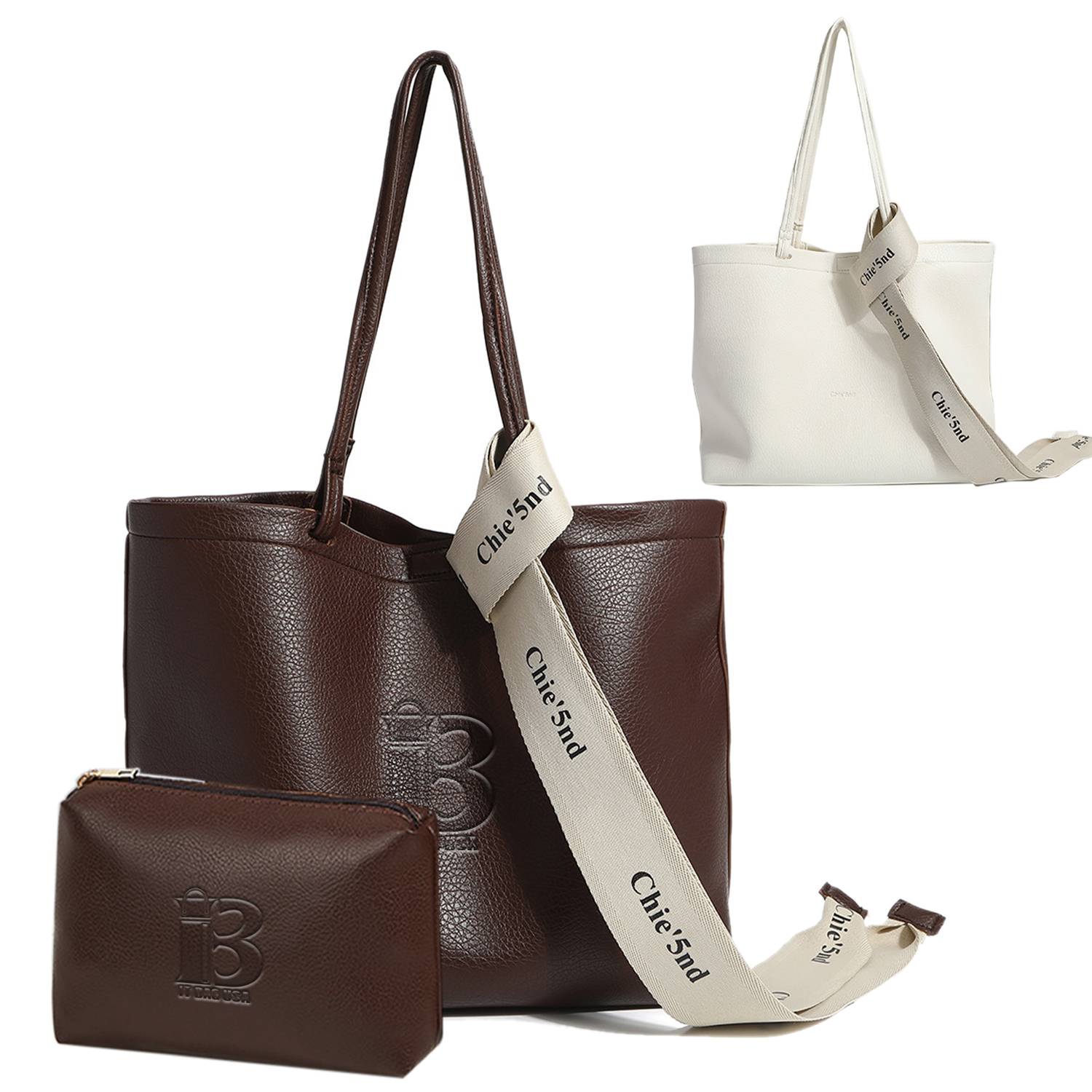 2Pcs Shoulder Tote Wallet Bag Set 3