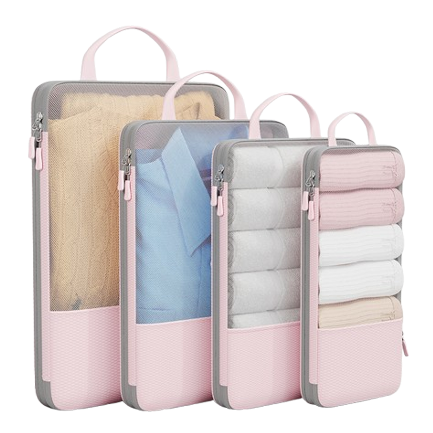 4-Pc Foldable Airflow Packing Bags - Luggage Organizers 10