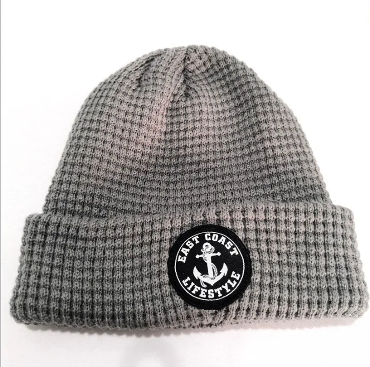 Waffle Beanie Cap and Performance Text Gloves Combo 4