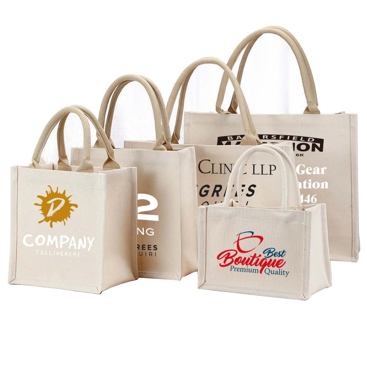Customizable Size Full Color Imprint Canvas Tote Bags, custom tote bag with logo imprint 5