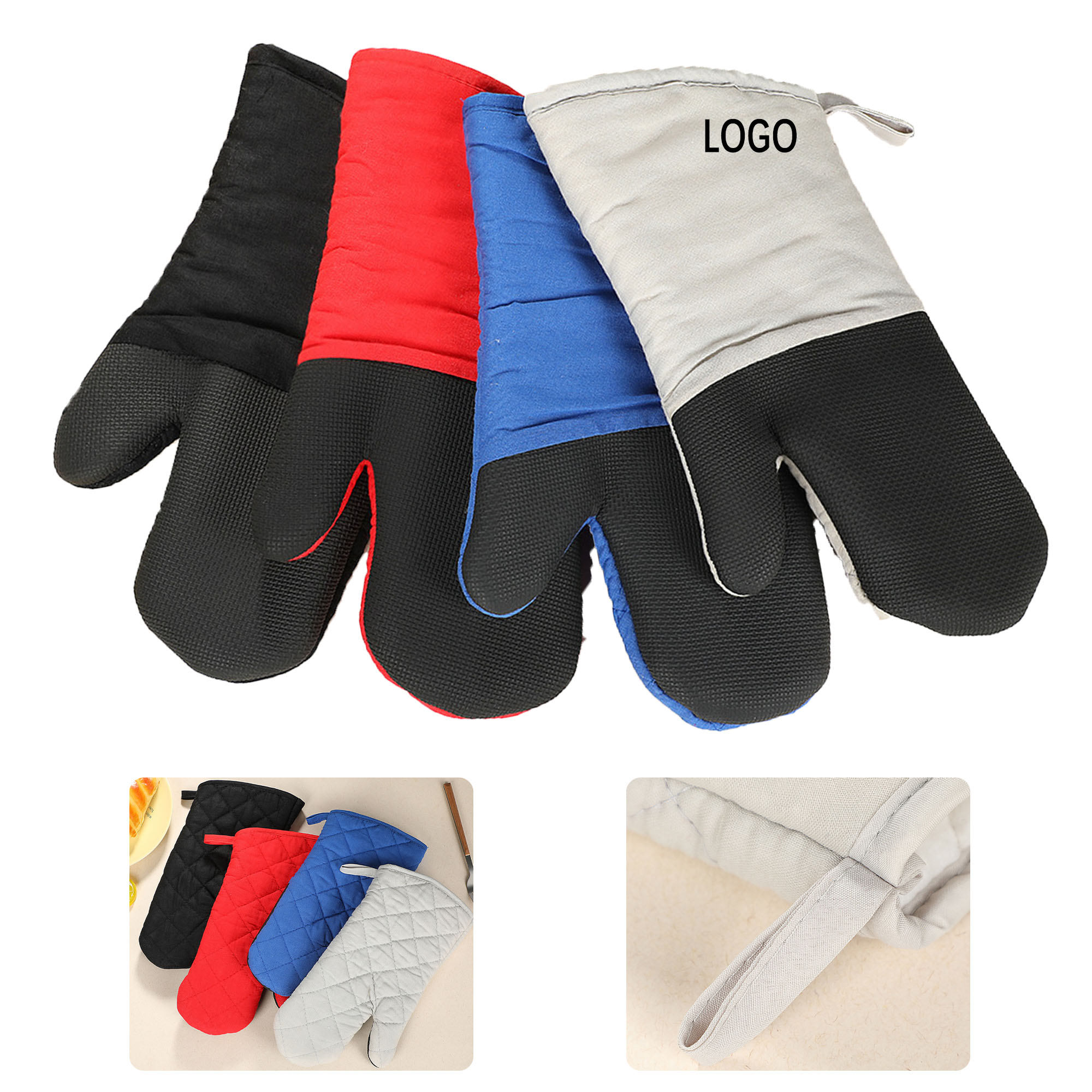 Cotton Neoprene Oven Mitt Heat Resistant Baking Glove 2