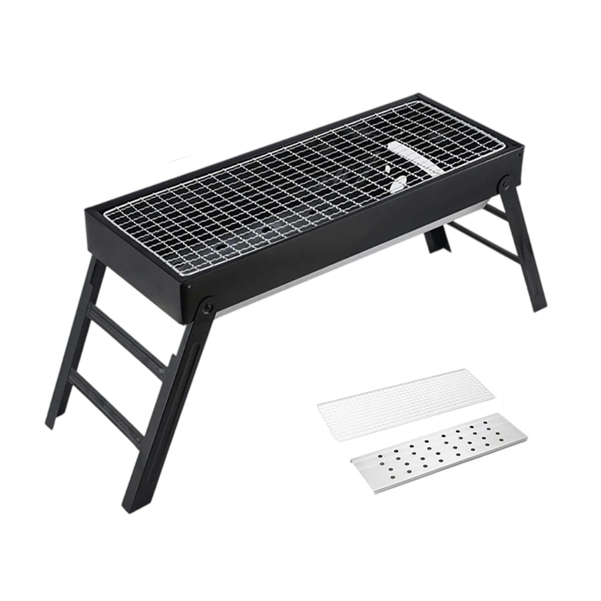 Portable Folding Steel Charcoal Grill for Outdoor Cooking 1