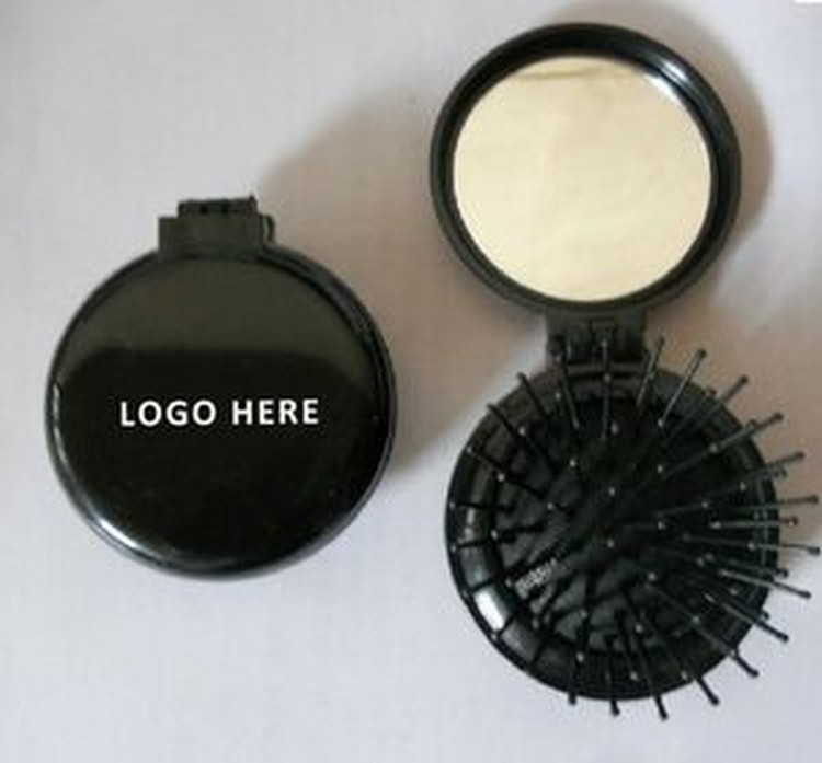Folding Travel Brush W/ Mirror 2