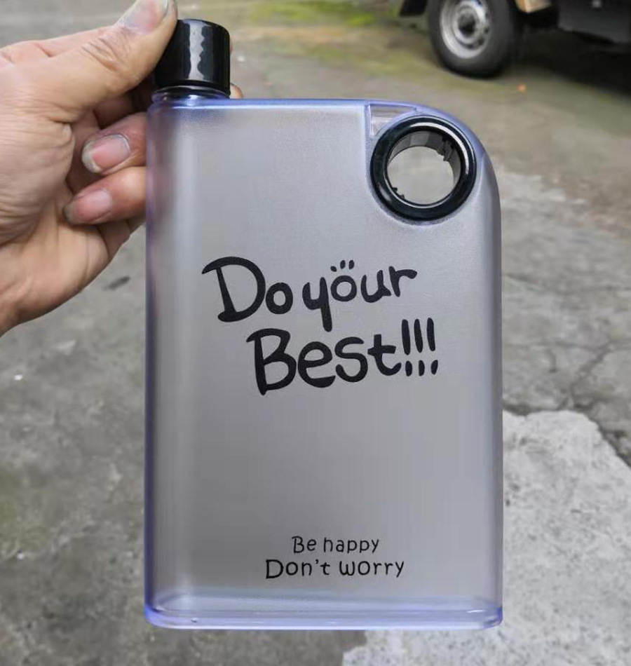 15oz Colorful Flat Water Bottle 2