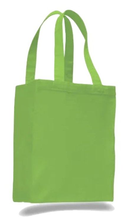 Canvas Shopper Tote with 5" Bottom Gusset, custom tote bag with logo imprint 10