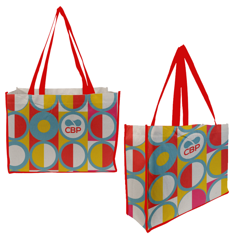 Full Side Gusset Vibrant Cotton Tote, custom tote bag with logo imprint 9