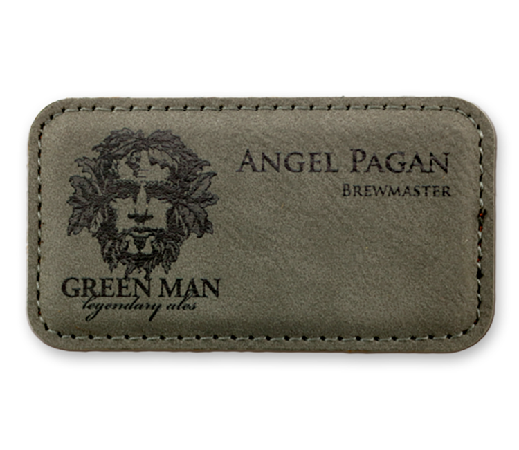 Leather Stitched Badge 1.5" x 3" 9