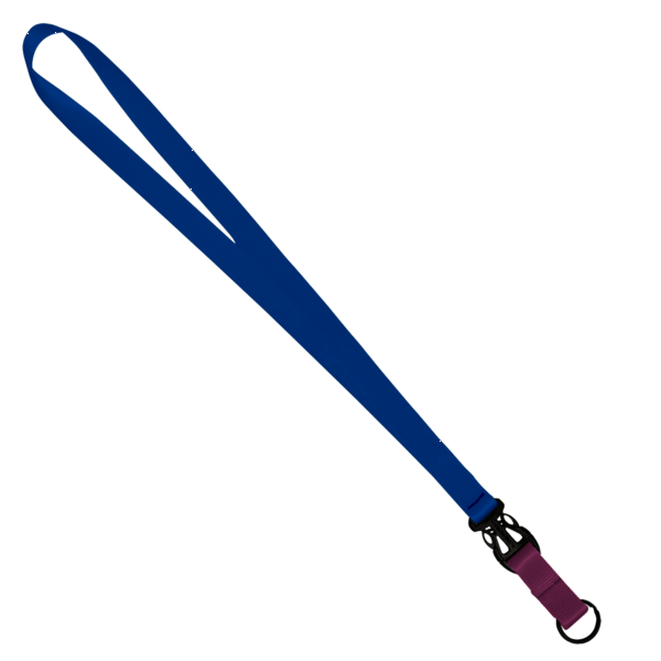 3/4" Multi color (Top and bottom) Nylon Lanyard with Plastic Slide Buckle R 345