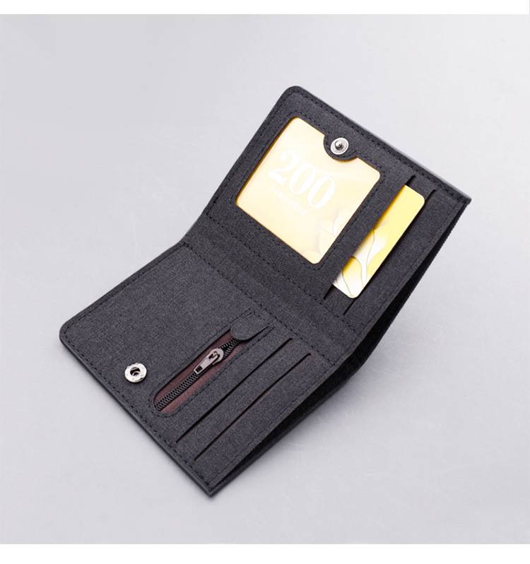 Portable Canvas Wallet w/ Card Slots 8