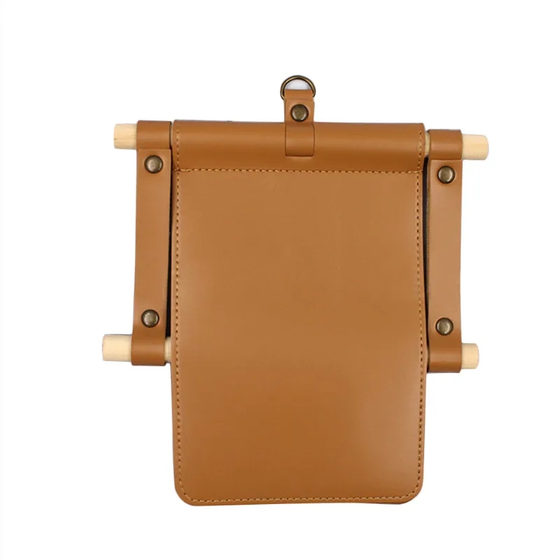 Wood and Leather Toilet Paper Holder 5