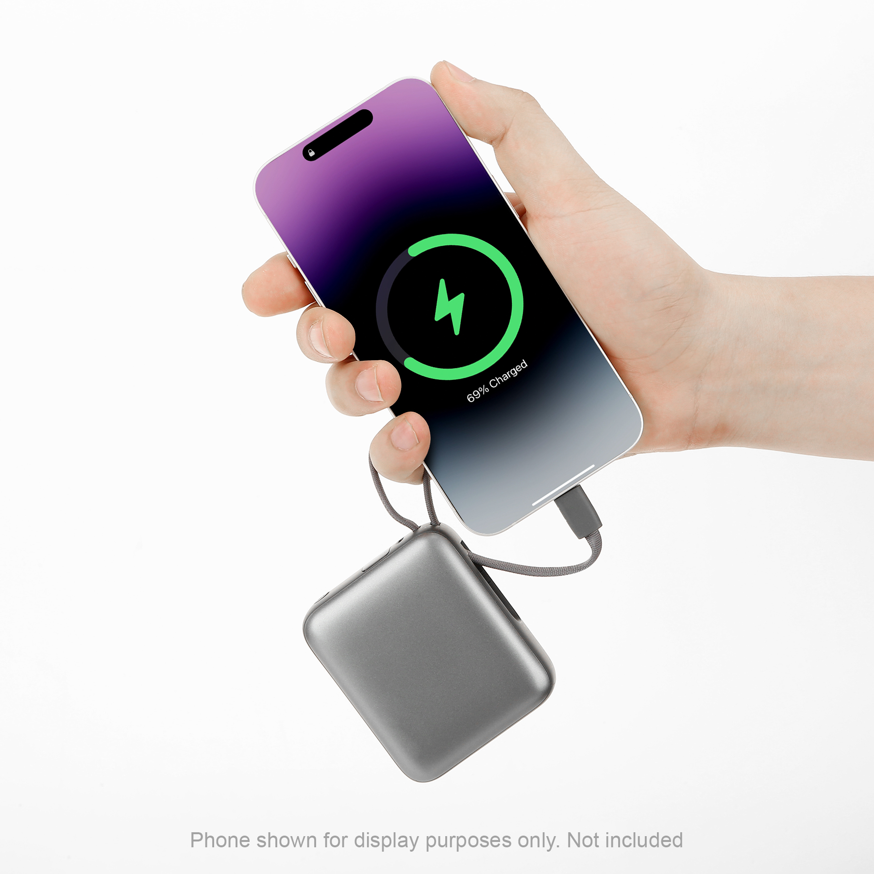 Cirtek® 10000mAh 20W PD Fast Charging Power Bank With Built-In Dual Cables 12