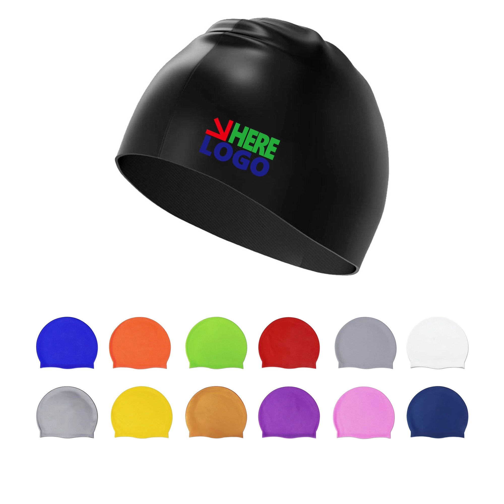 Waterproof Silicone Swimming Cap 3