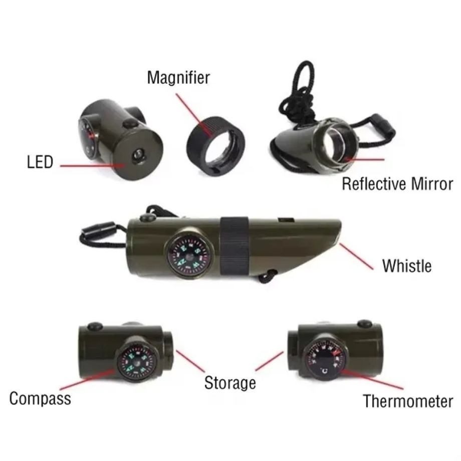 7-In-1 Emergency Survival Function Whistle 2