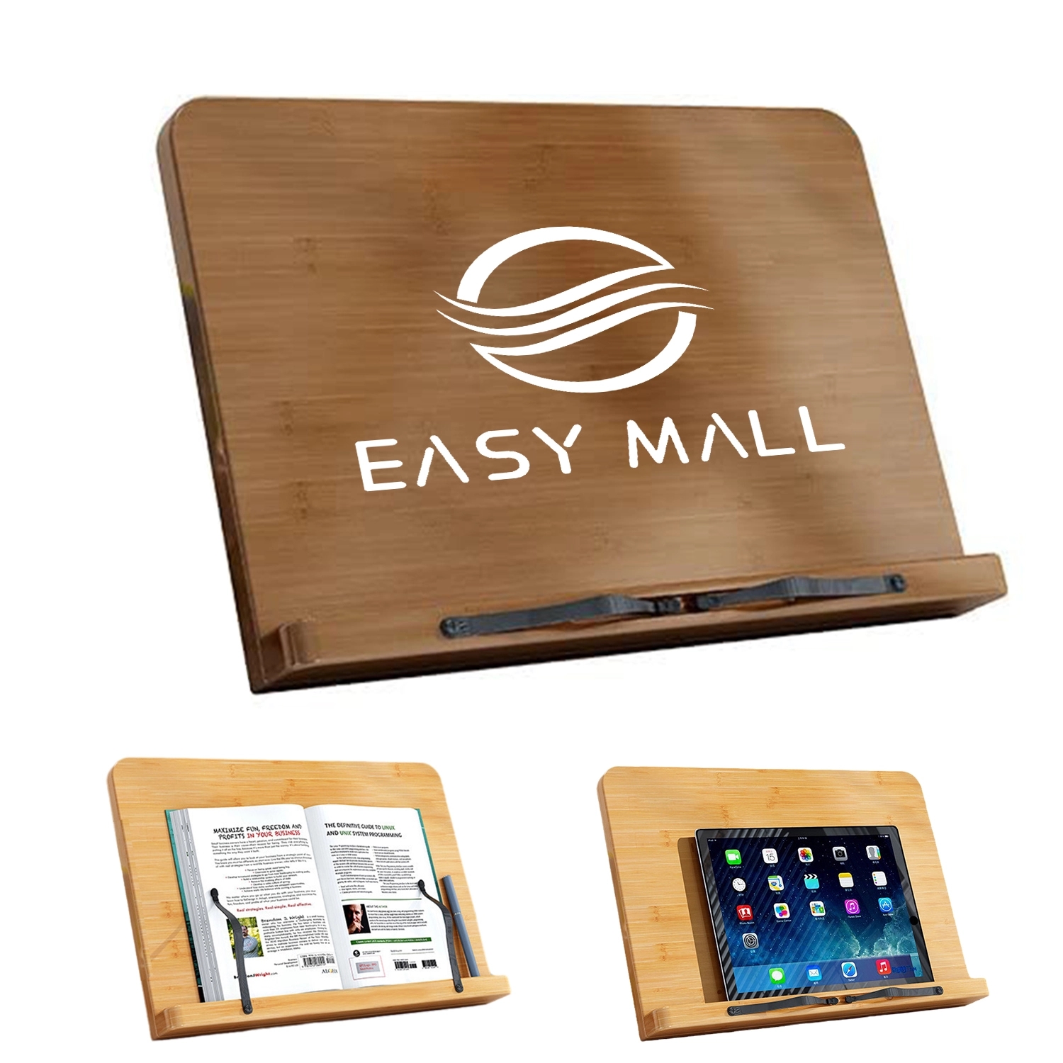 Adjustable Bamboo Book Holder 2