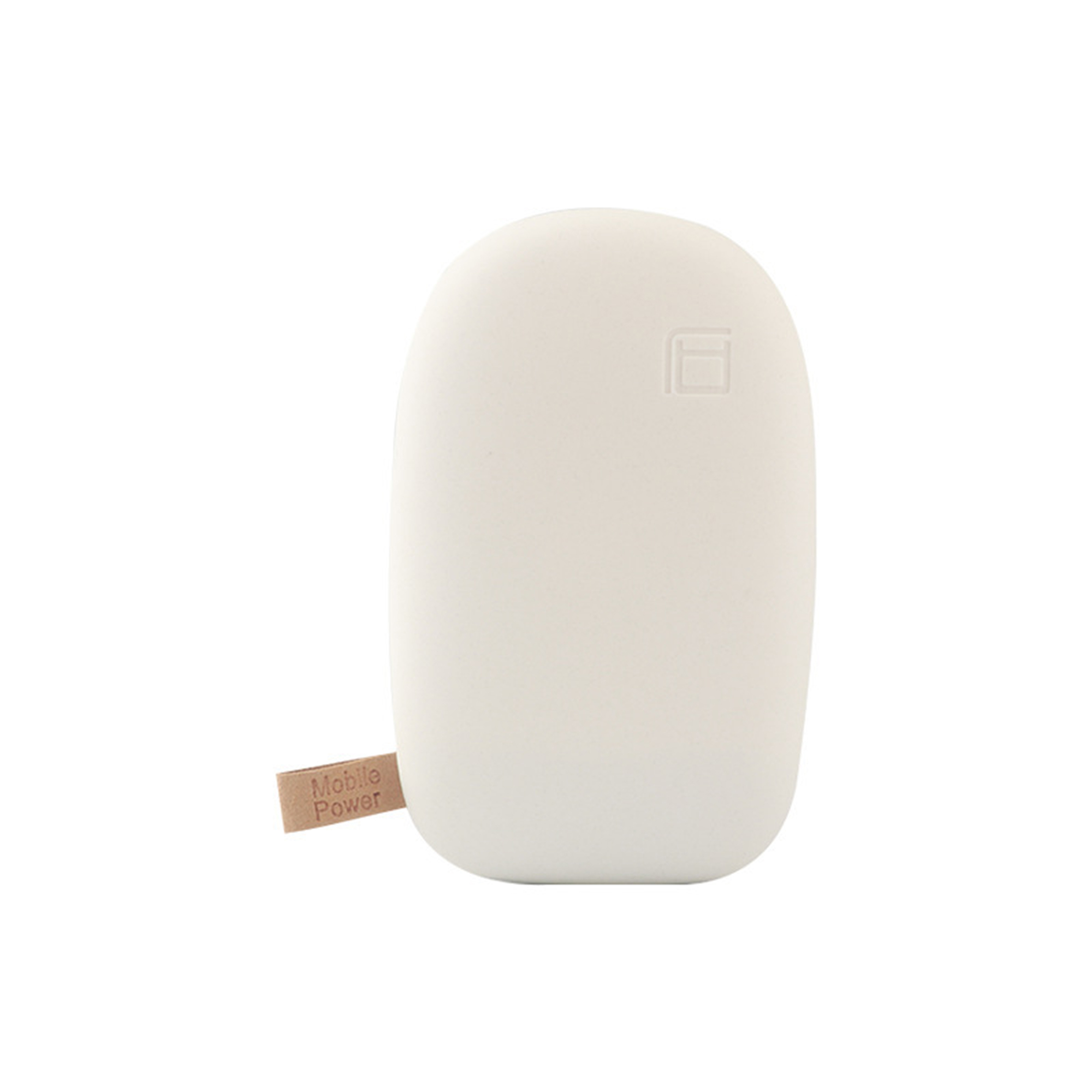 Pebble Shape Mobile Power Bank 5000 Milliamp Hour Dual Output 5.4" X 3.2" X 2.5" 5