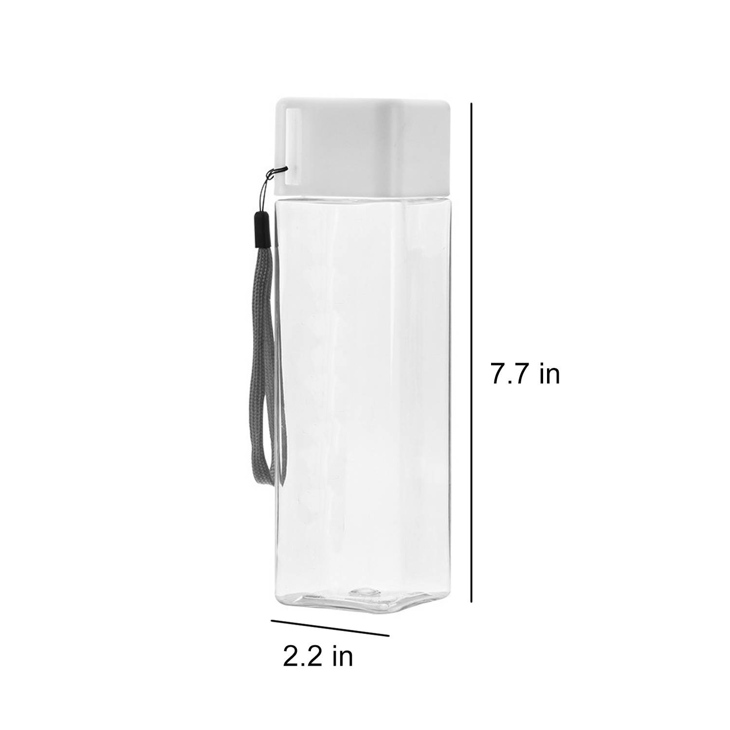 16oz Square Plastic Water Bottle 8
