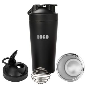 750ml Stainless Steel Shaker Bottle With Double Walled Insulation And Flip Top Lid, custom water bottle with logo imprint 31