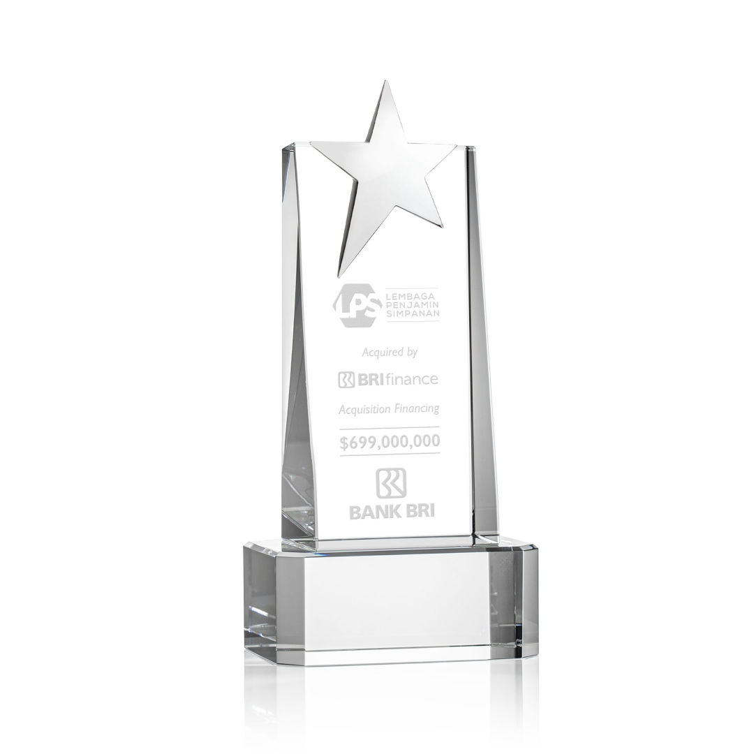 Fanshaw Silver Star Award on Base - Clear 5